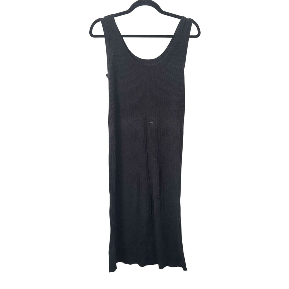 ASSEMBLY LABEL Wool Ribbed Midi Dress Black Sz‎ 8 (US S) - Picture 2 of 6